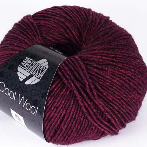 LANA GROSSA Cool Wool (7110-7152) Farbe 7152 dunkel-/schwarzrot meliert 