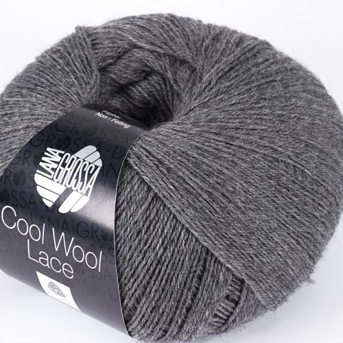 LANA GROSSA Cool Wool Lace  Farbe  26 dunkelgrau
