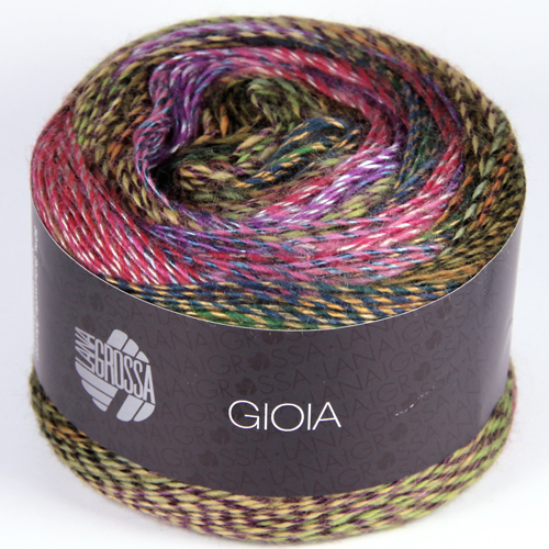 LANA GROSSA Gioia Farbe  102 Lila/Hellblau/Oliv/Gold/Dunkelgrün/Rot/Rosa 